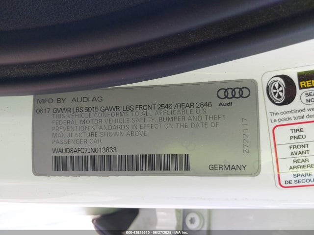 2018 AUDI A6 WAUD8AFC7JN013833 Photo 8