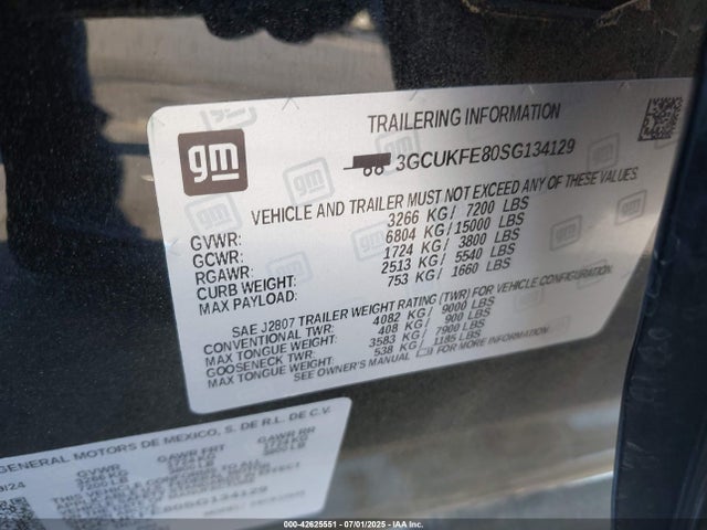 Chevrolet lz0 2025 3GCUKFE80SG134129 Image 9
