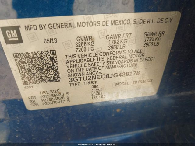 3GTU2NEC8JG428178 GMC l83 -spark ignited direct injection, variable valve timing, afm, e85 max, alum