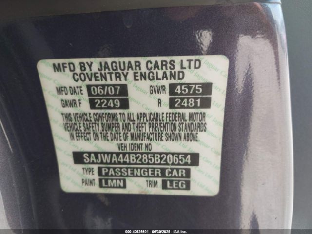 2008 JAGUAR XK SAJWA44B285B20654 Photo 8