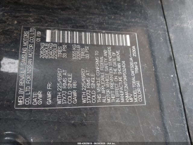 2019 NISSAN ROGUE KNMAT2MT0KP532404 Photo 8
