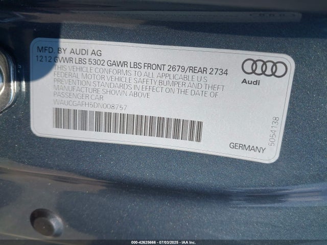 2013 AUDI S5 WAUCGAFH5DN008757 Photo 8