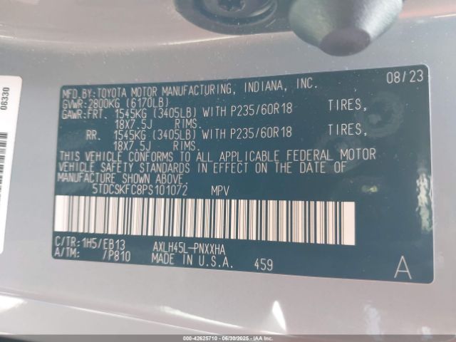 2023 TOYOTA SIENNA 5TDCSKFC8PS101072 Photo 8