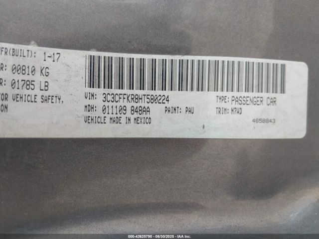 2017 FIAT 500 3C3CFFKR8HT580224 Photo 8
