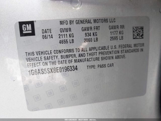 1G6AS5SX8E0196334 Cadillac ltg