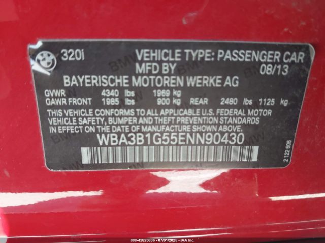 2014 BMW 320I WBA3B1G55ENN90430 Photo 8