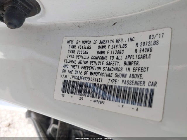1HGCR3F8XHA029451 Honda j35y1