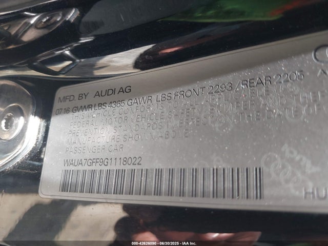 2016 AUDI A3 WAUA7GFF9G1118022 Photo 8