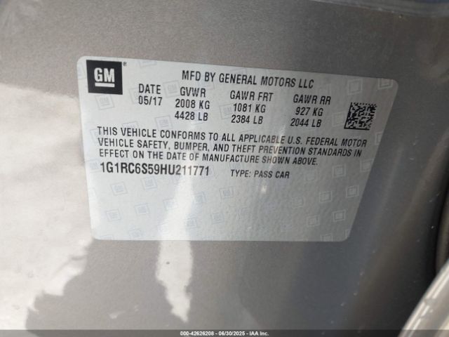2017 CHEVROLET VOLT 1G1RC6S59HU211771 Photo 8