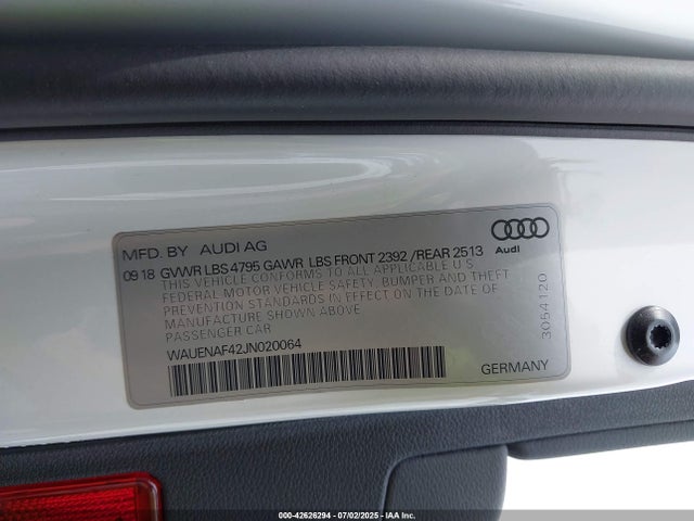 2018 AUDI A4 WAUENAF42JN020064 Photo 8