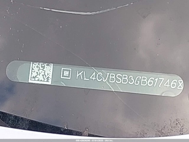 KL4CJBSB3GB617468 Buick luv - vvt, alum gme e85 max