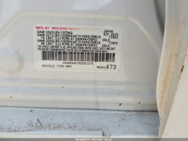 2011 MITSUBISHI OUTLANDER SPORT JA4AR4AU7BZ001075 Photo 8
