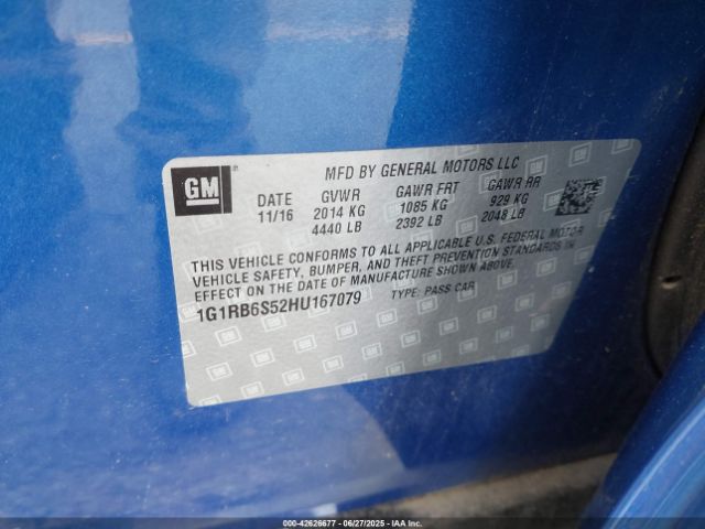 1G1RB6S52HU167079 Chevrolet l3a - di: direct injectio, vvt: variable valve timing, hybrid, gen 1
