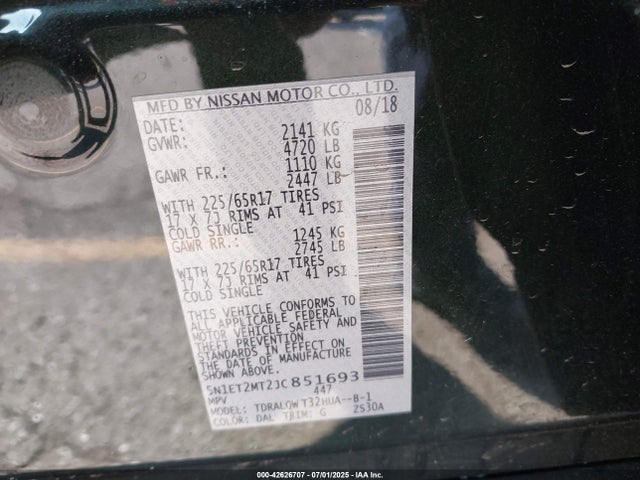 5N1ET2MT2JC851693 Nissan 2018