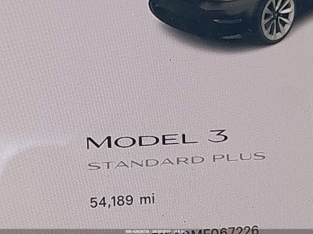 Продаж на аукціоні авто 2021 Tesla Model 3 Standard Range Plus Rear-wheel Drive, vin: 5YJ3E1EA0MF067226, номер лоту: 42626726