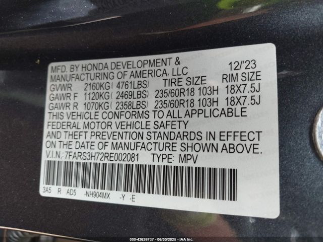 2024 HONDA CR-V 7FARS3H72RE002081 Photo 8