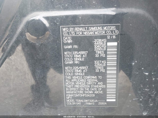 Nissan 2017 2017 KNMAT2MT0HP534209 Image 9