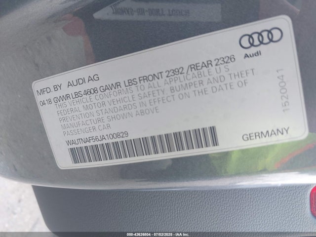 2018 AUDI A5 WAUTNAF56JA100829 Photo 8