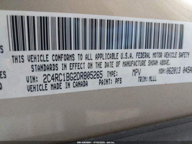 2013 CHRYSLER TOWN & COUNTRY 2C4RC1BG2DR805265 Photo 8