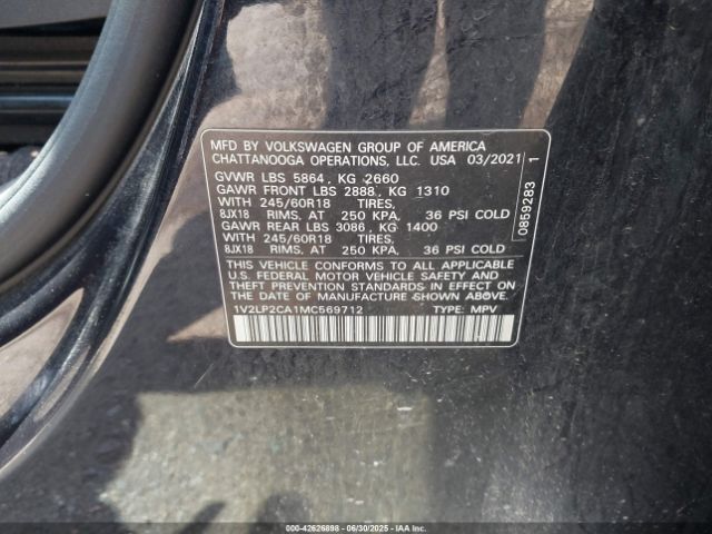 2021 VOLKSWAGEN ATLAS 1V2LP2CA1MC569712 Photo 8