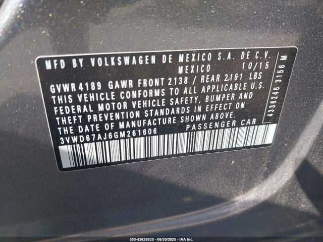 3VWD67AJ6GM261606 Volkswagen 1.4t