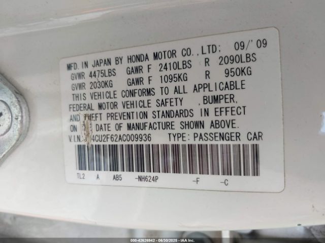 2010 ACURA TSX JH4CU2F62AC009936 Photo 8