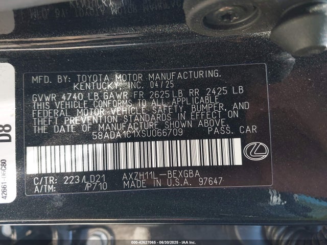Lexus a25a-fxs 2025 58ADA1C1XSU066709 Image 9