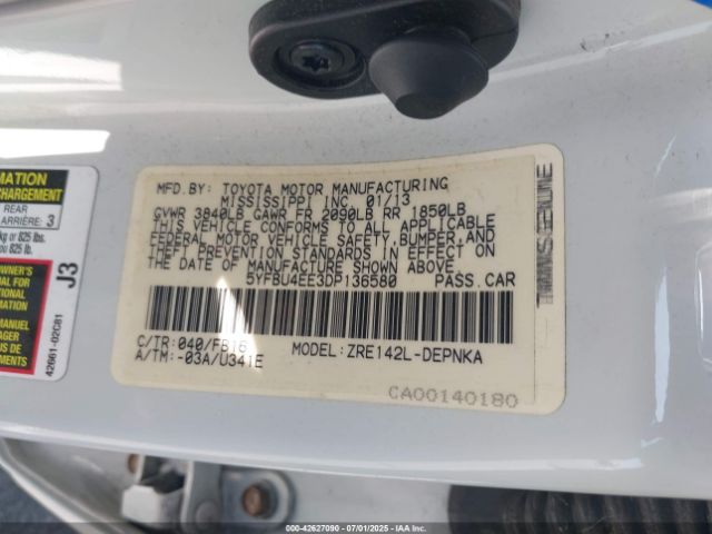 2013 TOYOTA COROLLA 5YFBU4EE3DP136580 Photo 8