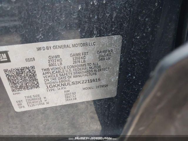 2019 GMC ACADIA 1GKKNULS3KZ211615 Photo 8