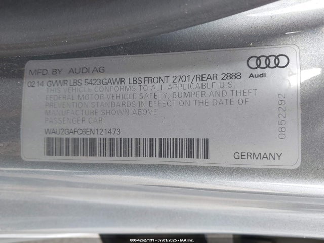 2014 AUDI A7 WAU2GAFC6EN121473 Photo 8