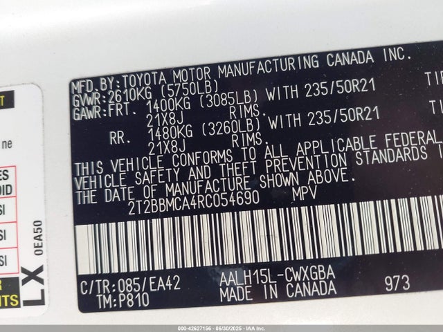Lexus a25a-fxs, 5nm+4nm 2024 2T2BBMCA4RC054690 Image 9