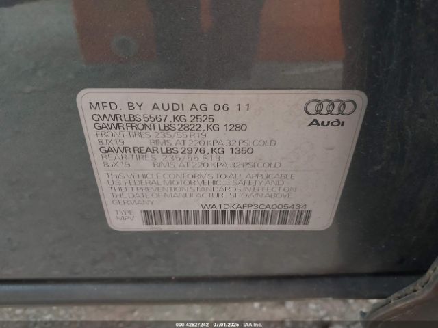 2012 AUDI Q5 WA1DKAFP3CA005434 Photo 8