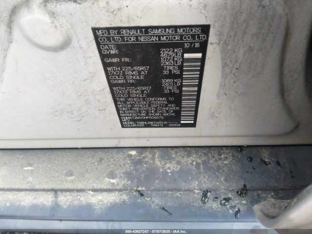 2017 NISSAN ROGUE KNMAT2MV0HP509375 Photo 8