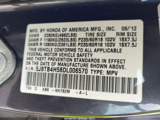 2013 ACURA RDX 5J8TB4H58DL006570 Photo 8