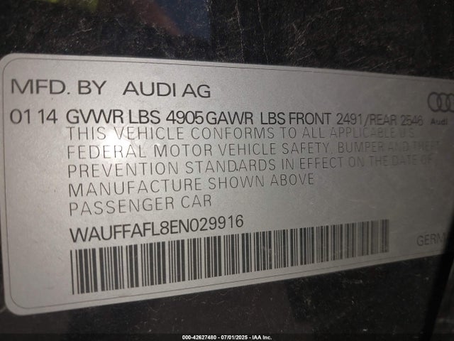 2014 AUDI A4 WAUFFAFL8EN029916 Photo 8