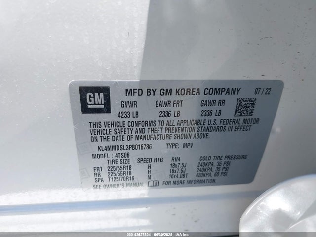KL4MMDSL3PB016786 Buick l3t