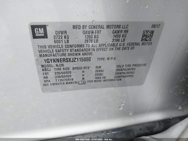 2018 CADILLAC XT5 1GYKNERSXJZ115000 Photo 8