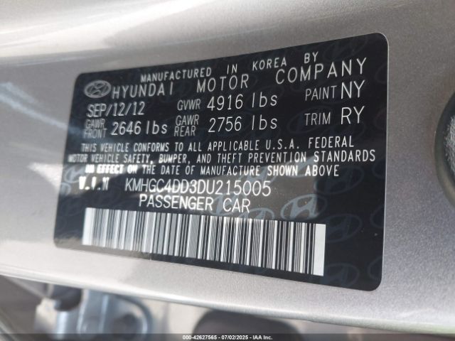 2013 HYUNDAI GENESIS KMHGC4DD3DU215005 Photo 8
