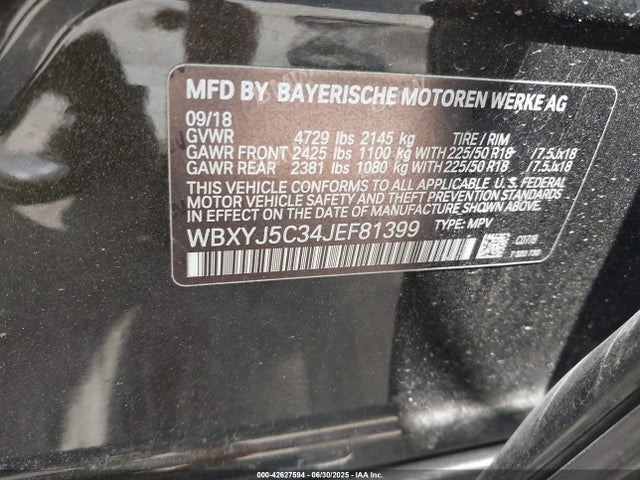 WBXYJ5C34JEF81399 BMW X2