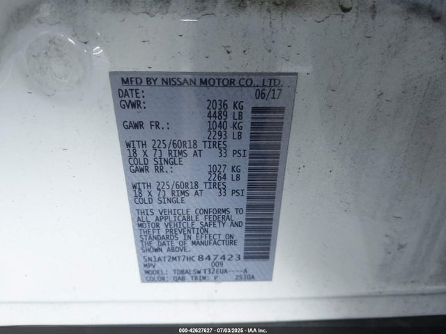 Nissan 2017 2017 5N1AT2MT7HC847423 Image 9