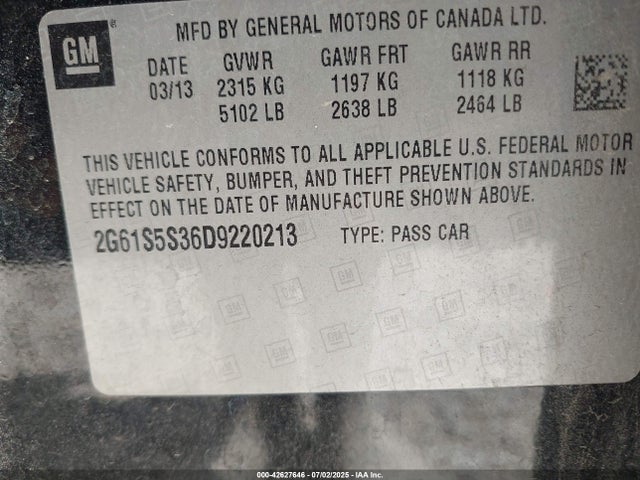 2013 CADILLAC XTS 2G61S5S36D9220213 Photo 8