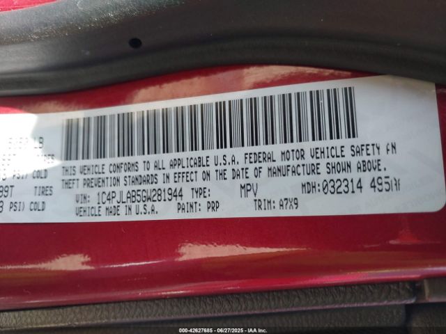 2016 JEEP CHEROKEE 1C4PJLAB5GW281944 Photo 8