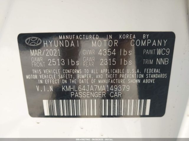 KMHL64JA7MA149379 Hyundai gdi theta iii