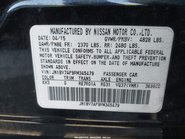 JN1BV7AP9FM345479 Infiniti 2015