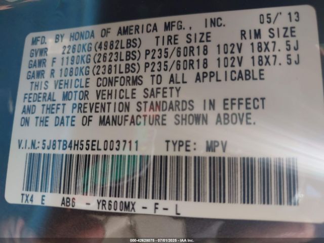 2014 ACURA RDX 5J8TB4H55EL003711 Photo 8