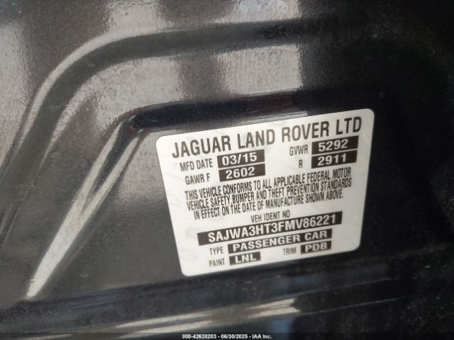 2015 JAGUAR XJ SAJWA3HT3FMV86221 Photo 8