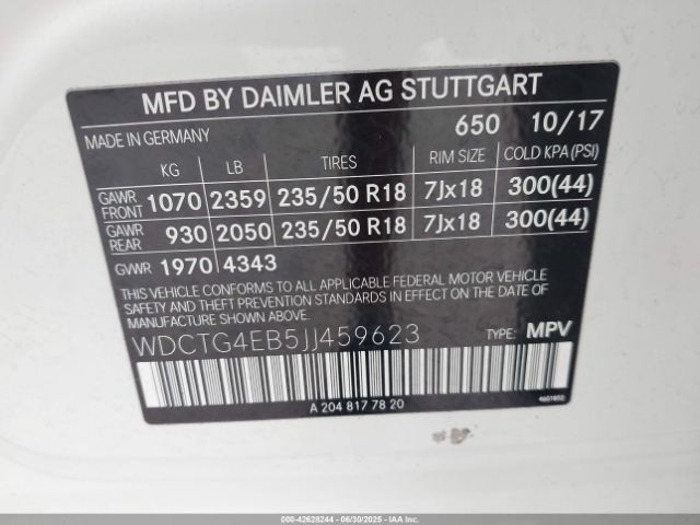 2018 MERCEDES-BENZ GLA 250 WDCTG4EB5JJ459623 Photo 8