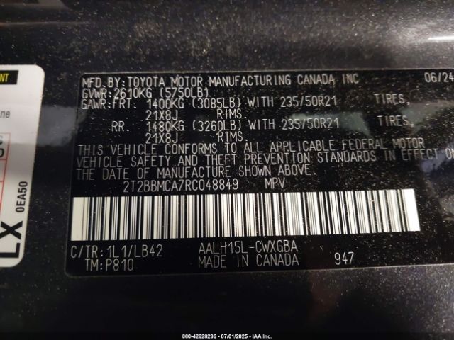 2024 LEXUS RX 350H 2T2BBMCA7RC048849 Photo 8