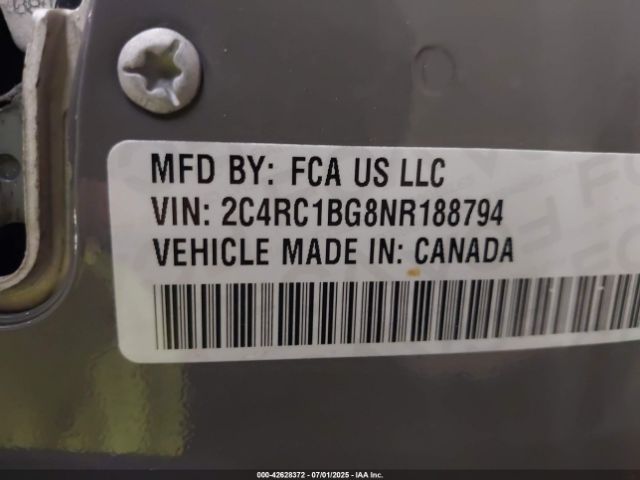 2022 CHRYSLER PACIFICA 2C4RC1BG8NR188794 Photo 8