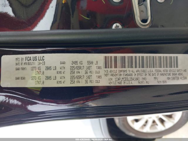 2020 JEEP CHEROKEE 1C4PJMCB3LD541041 Photo 8
